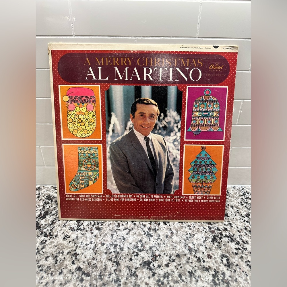 A MERRY CHRISTMAS AL MARTINO Holiday Vinyl Record